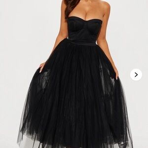 Fashion Nova Black Strapless Dress